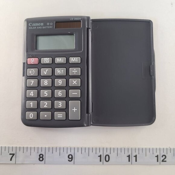 Canon LS-260H Foldable Pocket Calculator Solar and Battery Powered - Picture 2 of 4